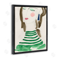 June Erica Vess  | Woman in Green Stripes