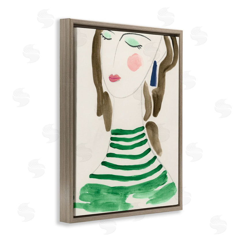 June Erica Vess  | Woman in Green Stripes