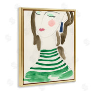 June Erica Vess  | Woman in Green Stripes