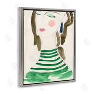 June Erica Vess  | Woman in Green Stripes