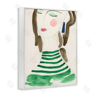 June Erica Vess  | Woman in Green Stripes
