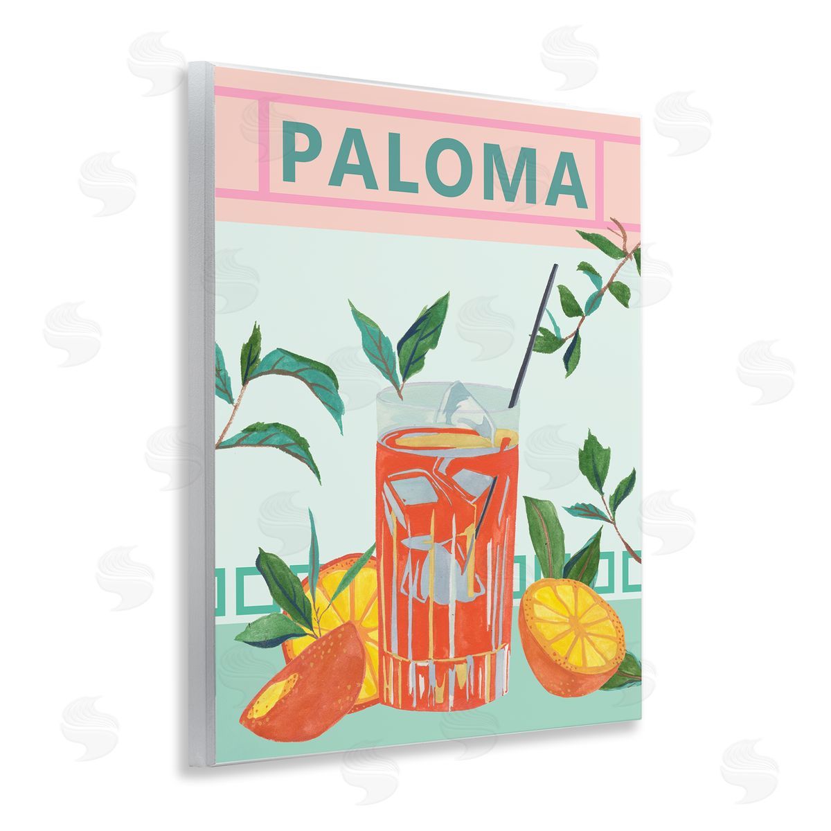 Paloma Tropical Cocktail Wood Plaque Wall Art, Home Decor by Melissa Wang