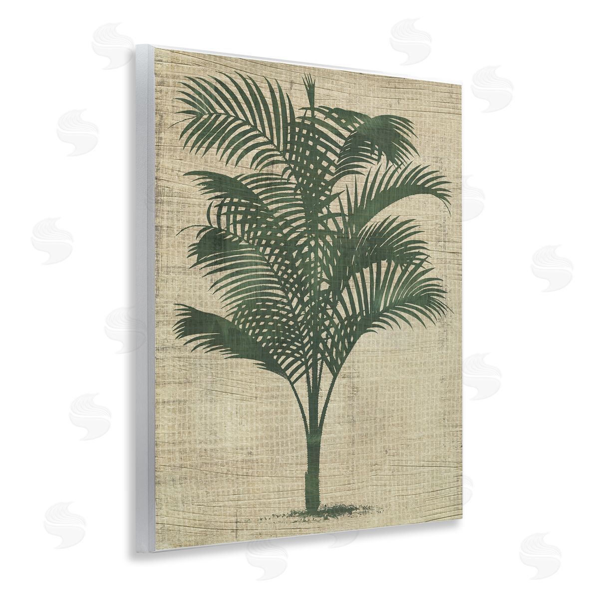 Vintage Palm Plant Wood Plaque Wall Art, Home Decor by June Erica Vess