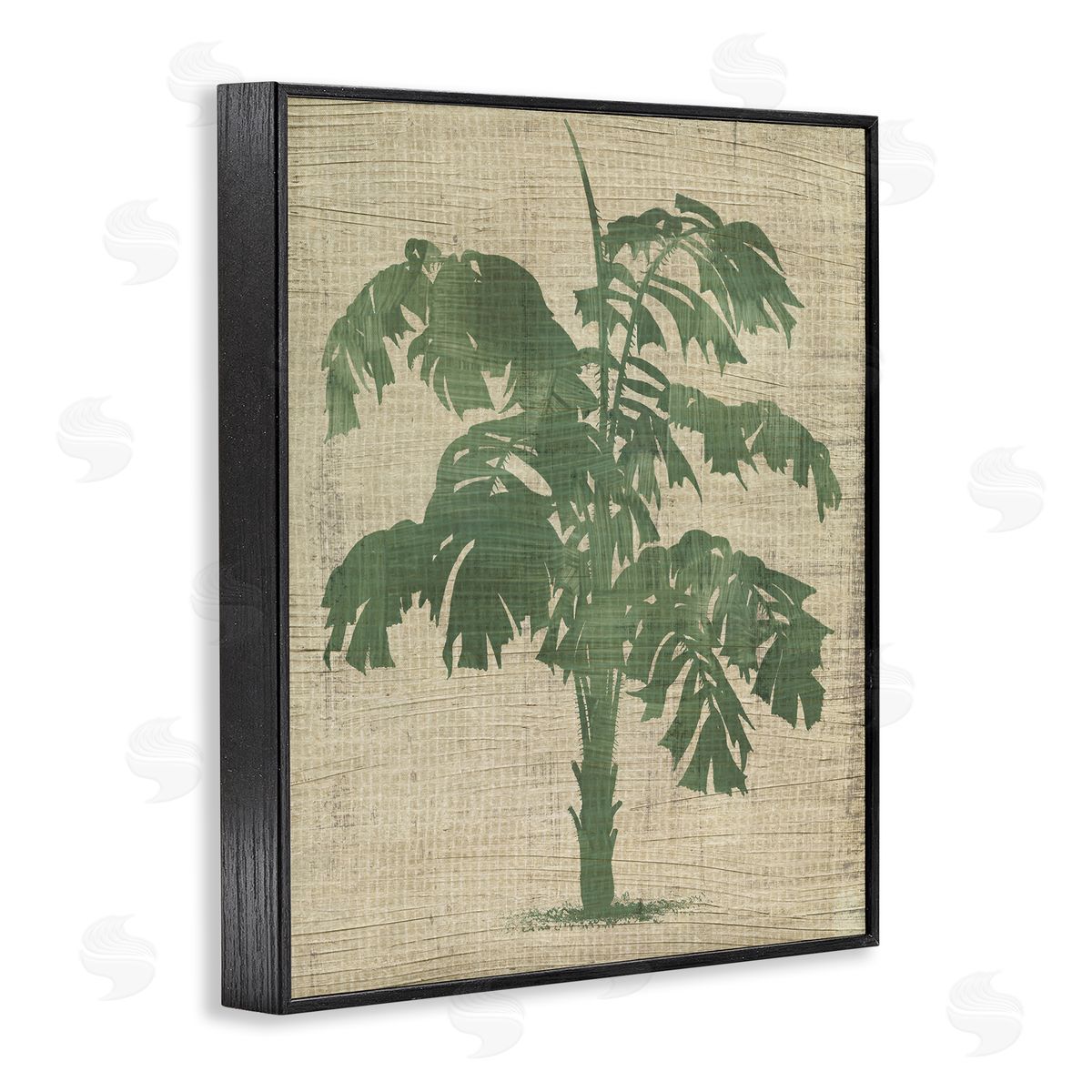 Vintage Plant Silhouette Black Frame Print Wall Art, Home Decor by June Erica Vess