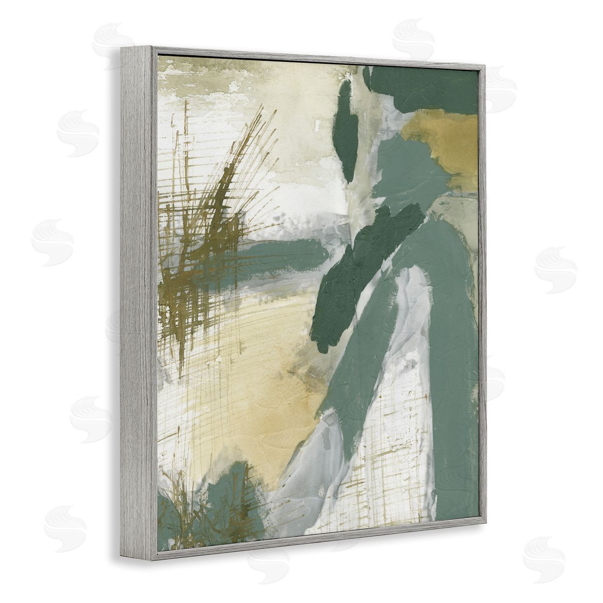 Dynamic Abstract with Grey Grey Frame Print Wall Art, Home Decor by Vanna Lam
