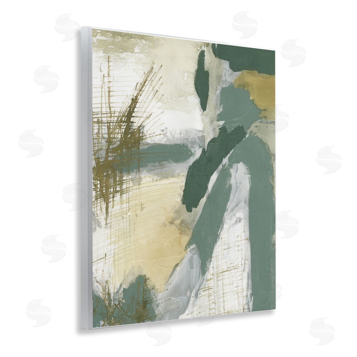 Dynamic Abstract with Grey Wood Plaque Wall Art, Home Decor by Vanna Lam