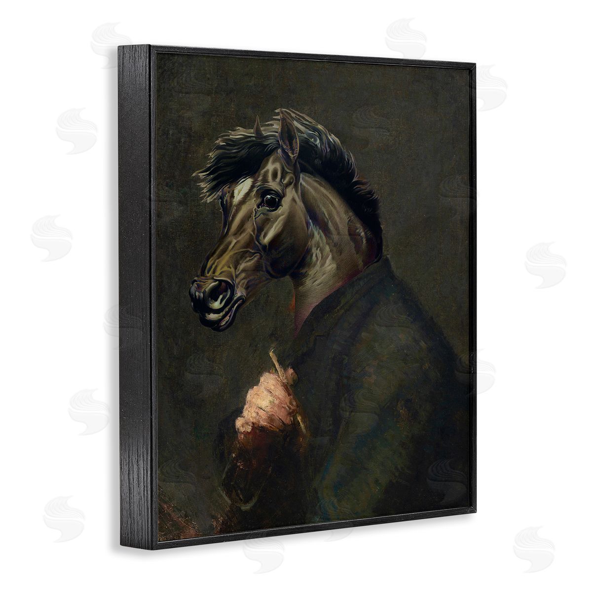 Horse Painter Portrait Black Frame Print Wall Art, Home Decor by Alicia Longley