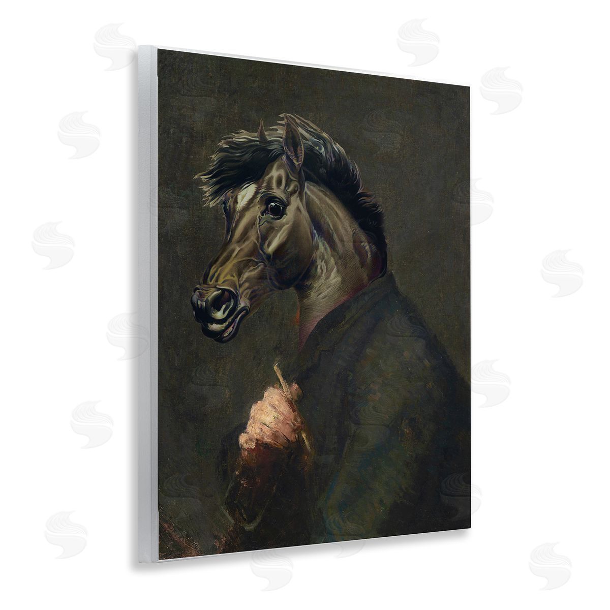 Horse Painter Portrait Wood Plaque Wall Art, Home Decor by Alicia Longley