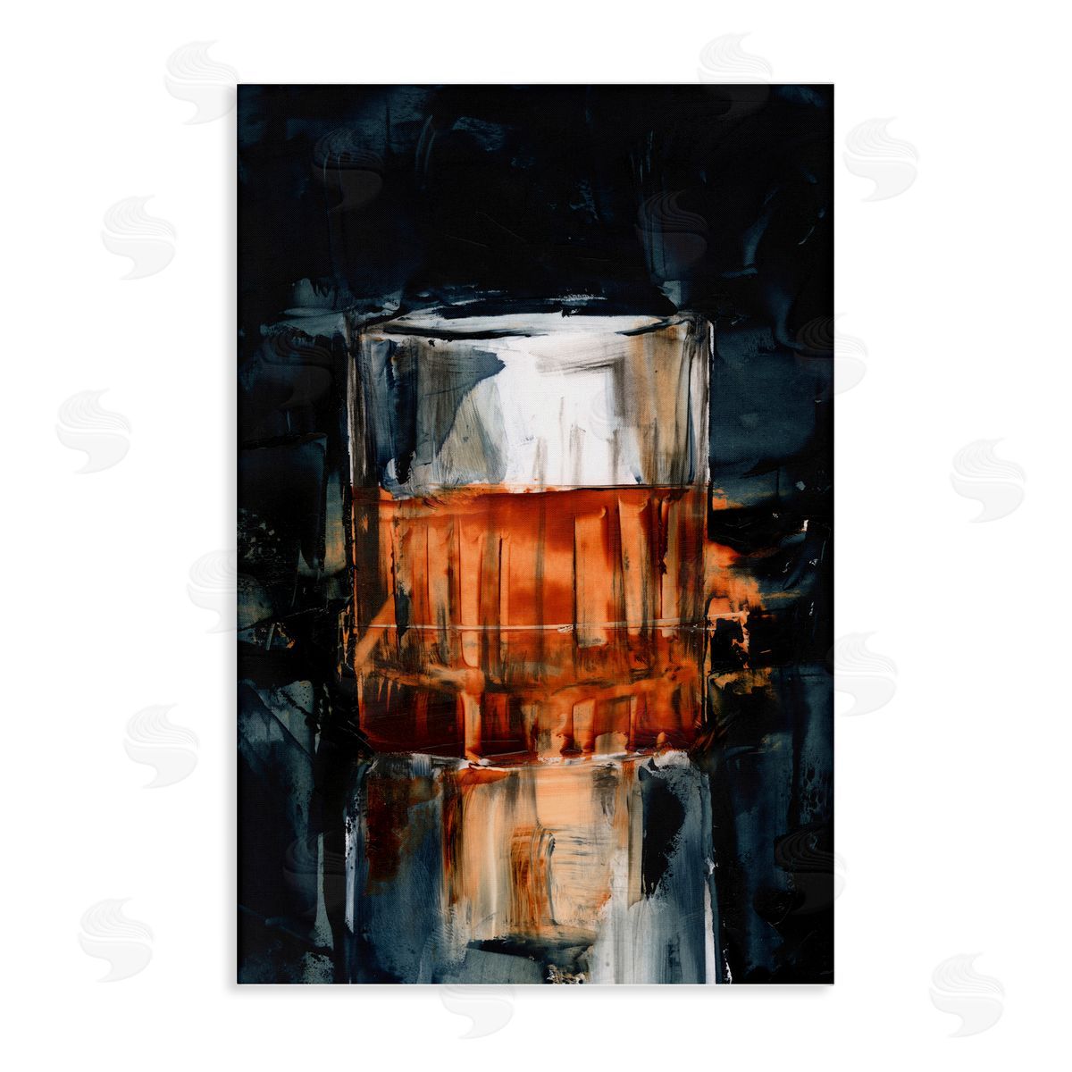 Bourbon in Glass Canvas Wall Art, Home Decor by Ethan Harper