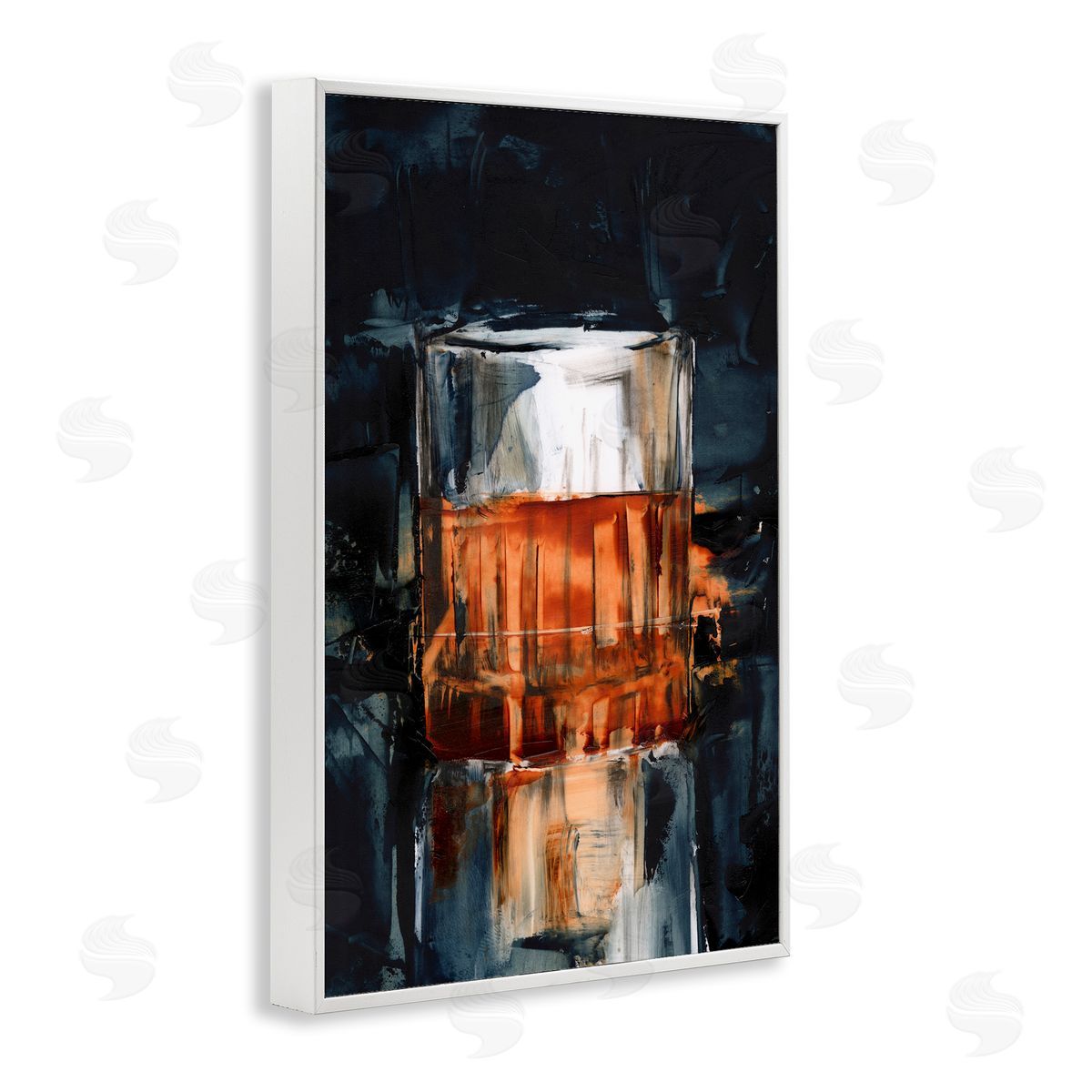 Bourbon in Glass White Frame Print Wall Art, Home Decor by Ethan Harper