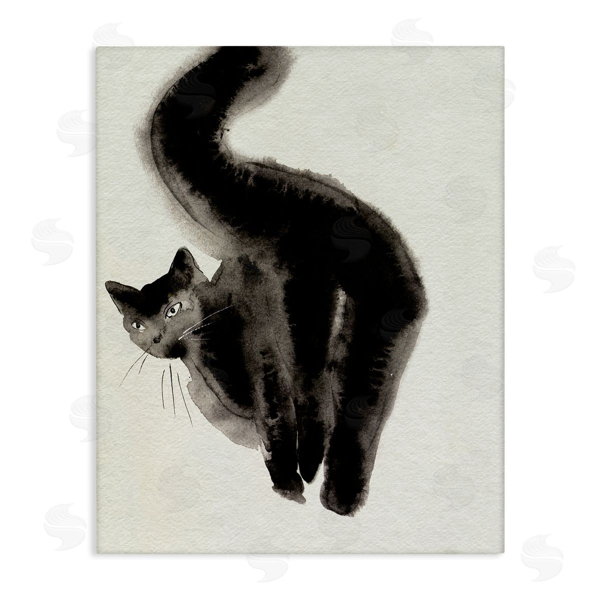 Fun Black Cat Behind Canvas Wall Art, Home Decor by Melissa Wang