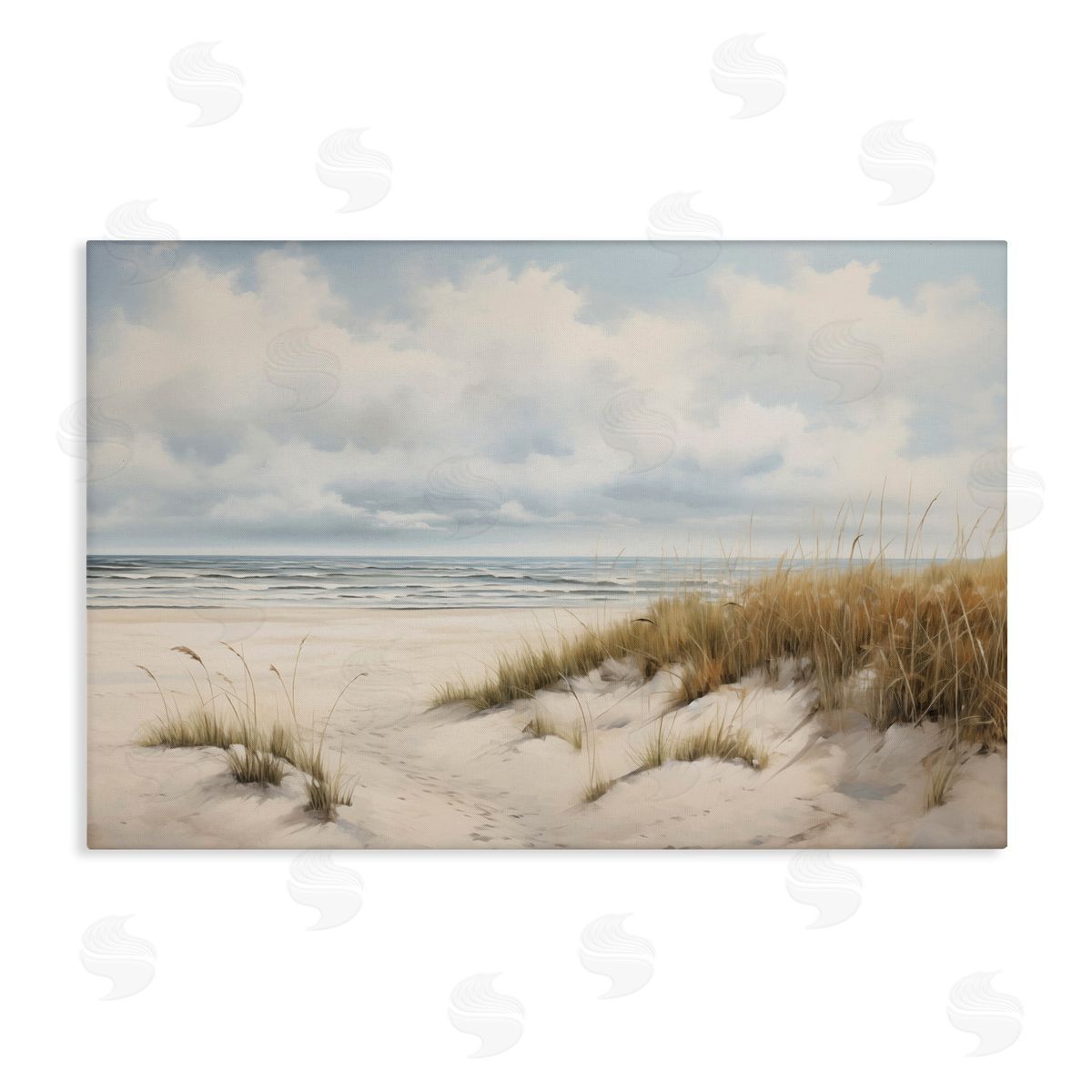 Seascape with Soft Grasses Canvas Wall Art, Home Decor by Arlington Prints