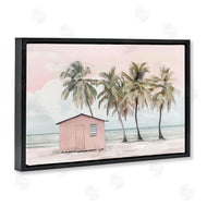 Arlington Prints | Pink Beach Hut & Palms