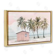 Arlington Prints | Pink Beach Hut & Palms
