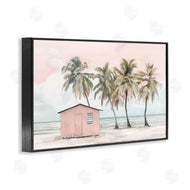 Arlington Prints | Pink Beach Hut & Palms