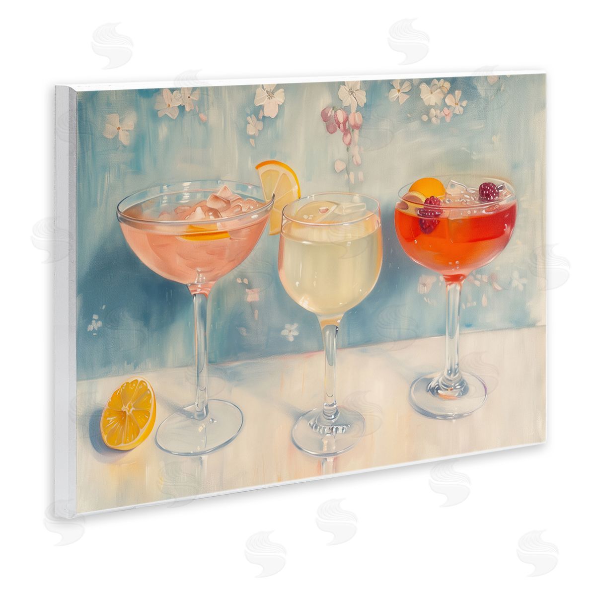 Fun Fruity Cocktails Wood Plaque Wall Art, Home Decor by Arlington Prints