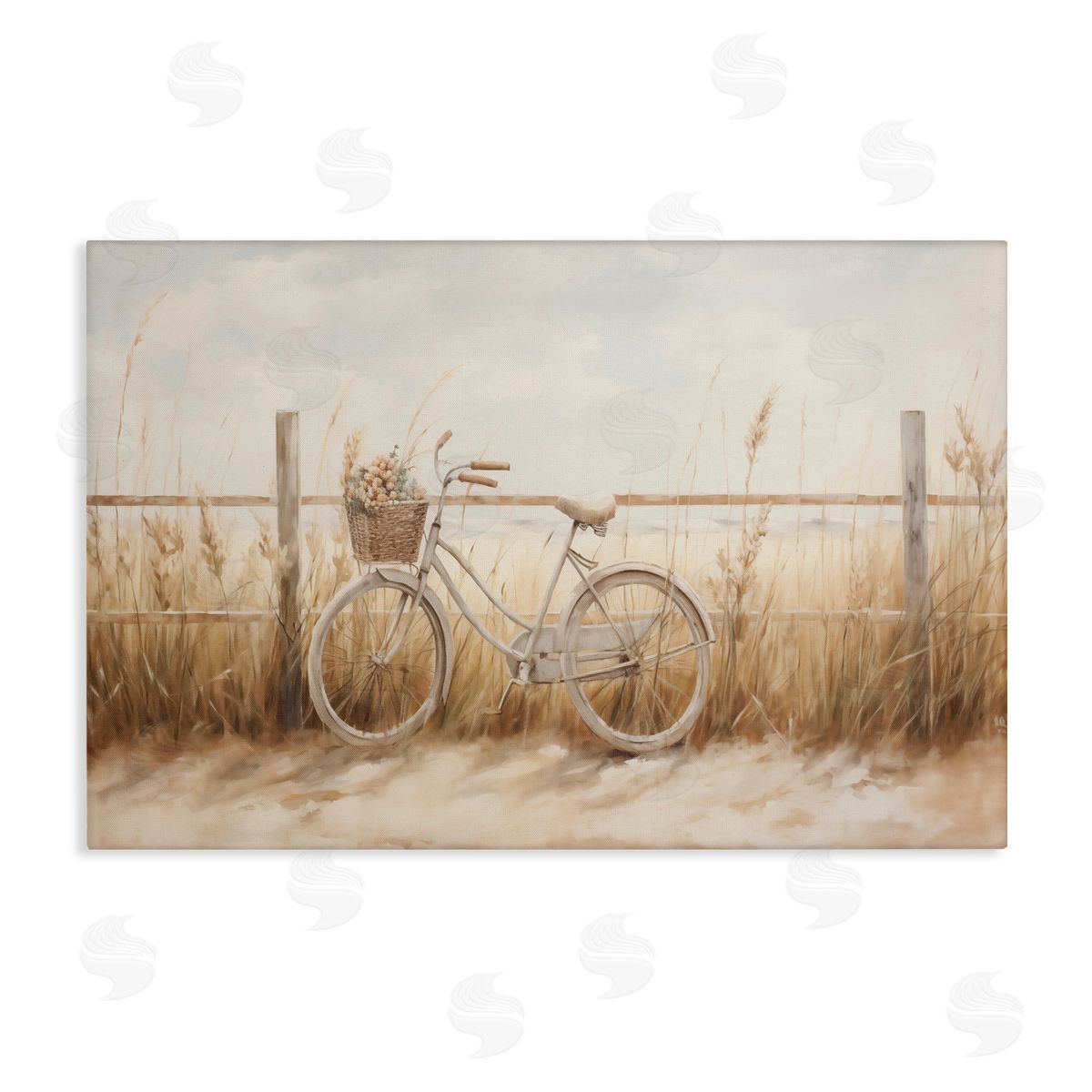 Bicycle Basket with Herbs Canvas Wall Art, Home Decor by Arlington Prints