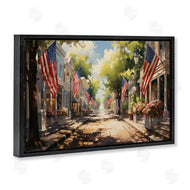 Arlington Prints | American Flag Lined Street
