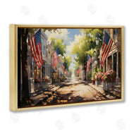 Arlington Prints | American Flag Lined Street