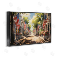 Arlington Prints | American Flag Lined Street