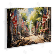 Arlington Prints | American Flag Lined Street