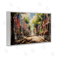 Arlington Prints | American Flag Lined Street