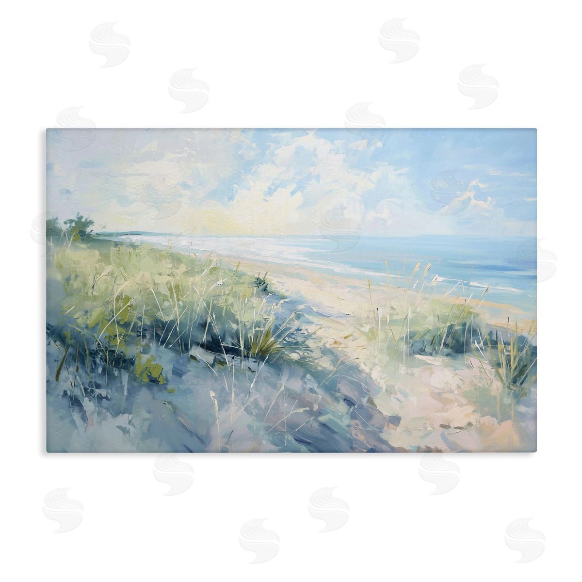 Sunny Day At The Coast Canvas Wall Art, Home Decor by Gina Kelly