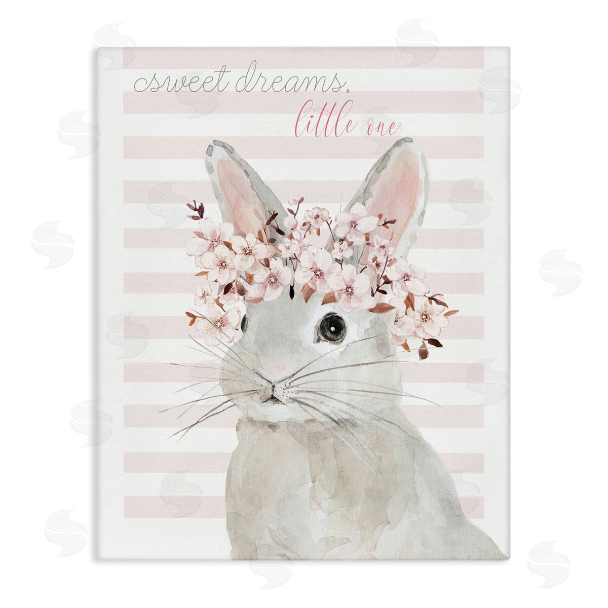 Sweet Dreams Bunny Canvas Wall Art, Home Decor by Jessie Perry