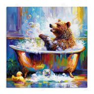 Leon Devenice | Happy Bear in Bathtub