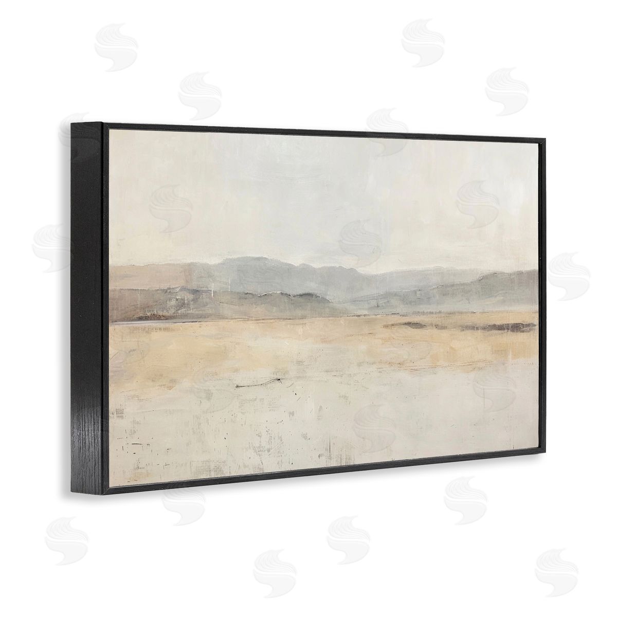 Minimal Desert Horizon Black Frame Print Wall Art, Home Decor by LSR Design Studio
