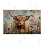 LSR Design Studio | Spring Blooms Highland Cow