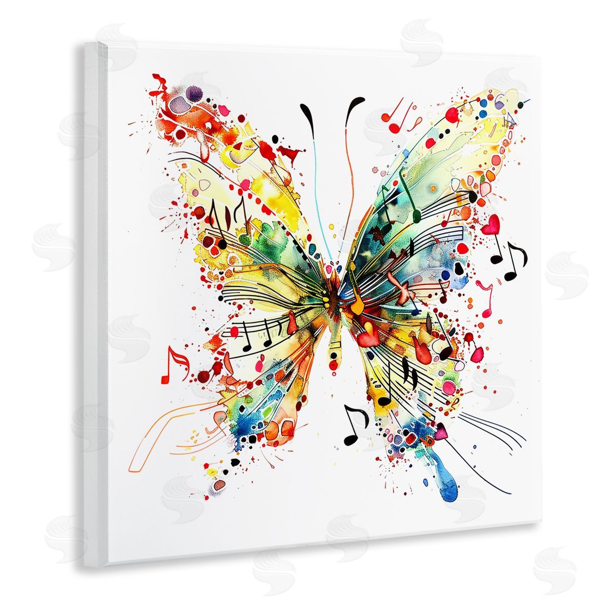 Musical Song Butterfly Wood Plaque Wall Art, Home Decor by LSR Design Studio