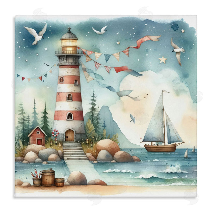LSR Design Studio | Whimsical Lighthouse & Birds