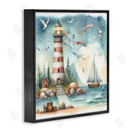 LSR Design Studio | Whimsical Lighthouse & Birds