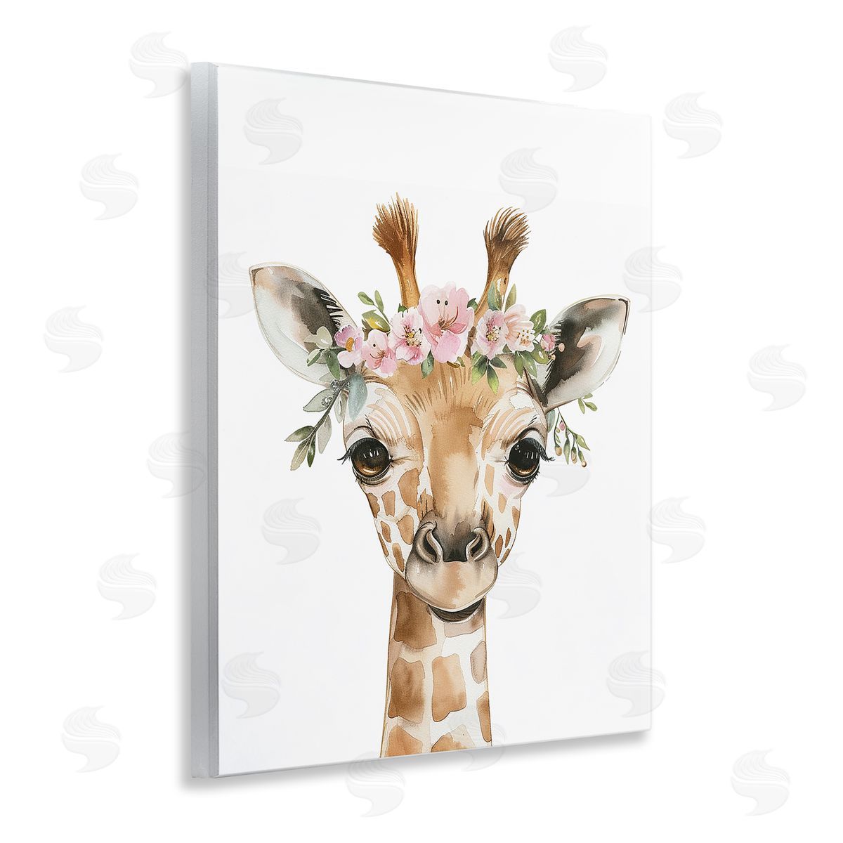 Nursery Floral Giraffe Wood Plaque Wall Art, Home Decor by LSR Design Studio