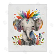 LSR Design Studio | Rainbow Blooms Elephant