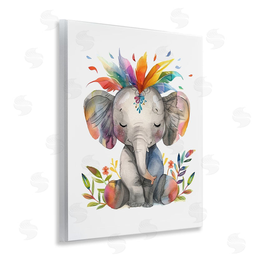 LSR Design Studio | Rainbow Blooms Elephant