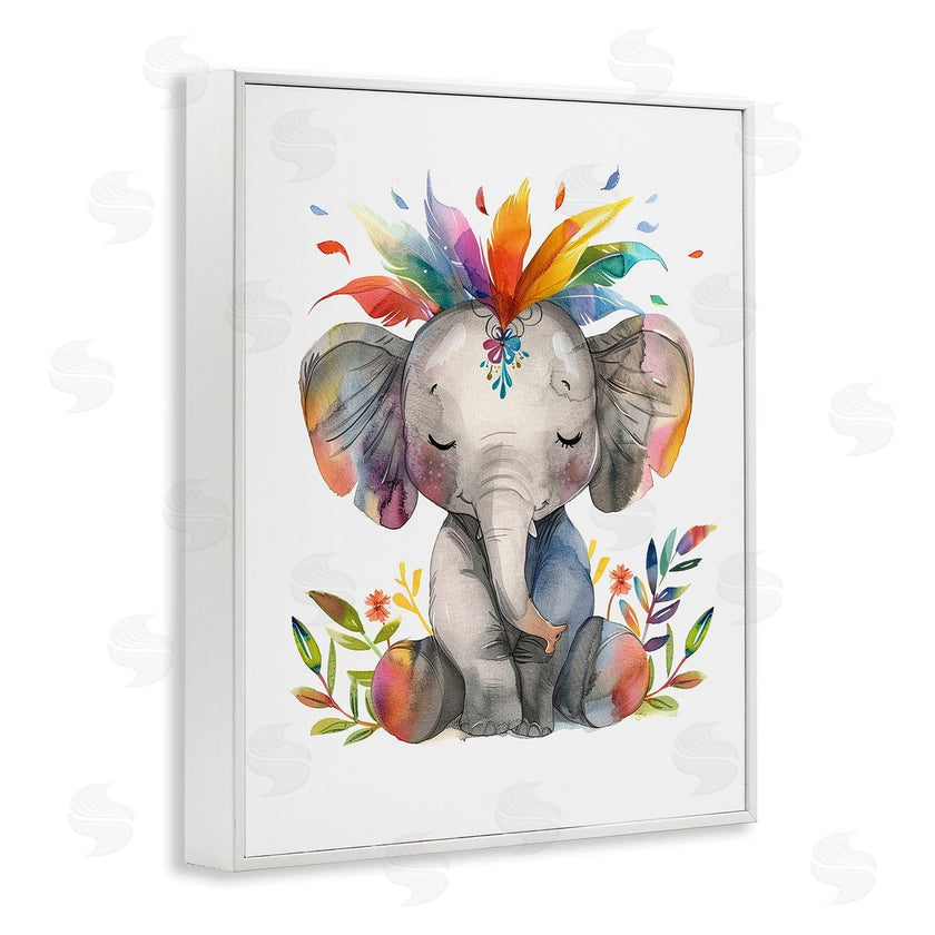 LSR Design Studio | Rainbow Blooms Elephant