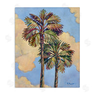 Paul Brent | Two Palm Trees & Clouds