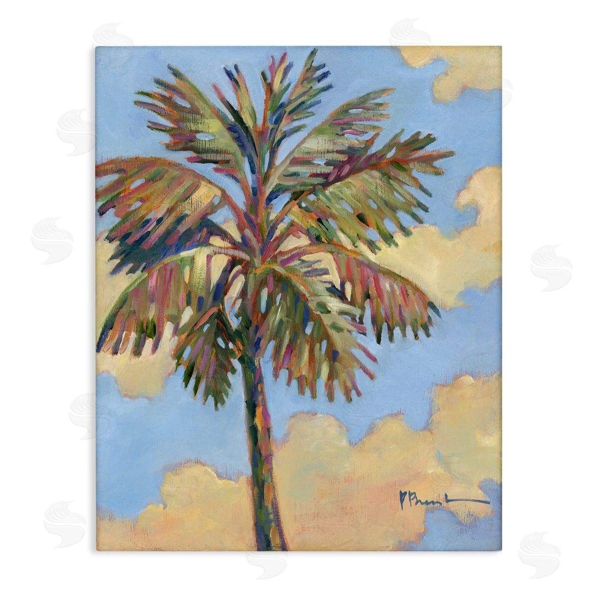 Summer Santa Rosa Palm Canvas Wall Art, Home Decor by Paul Brent