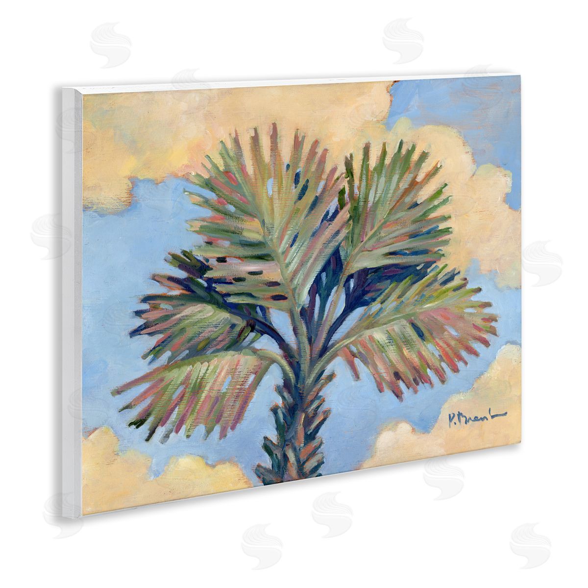 Summer Californian Palm Wood Plaque Wall Art, Home Decor by Paul Brent