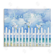 Paul Brent | Seagulls on Beach Fence