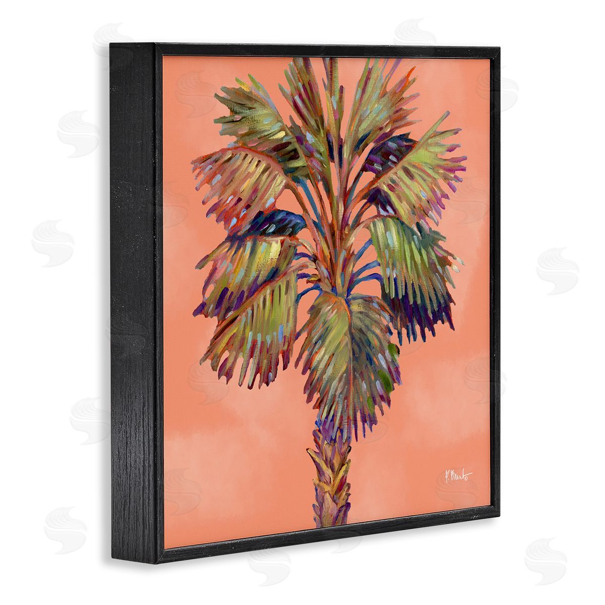 Bondi Beach Palm Black Frame Print Wall Art, Home Decor by Paul Brent