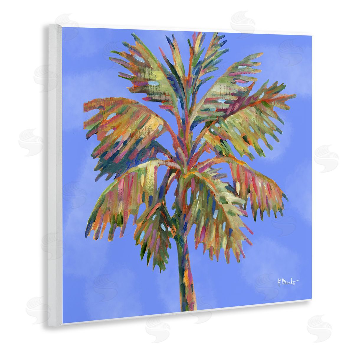 Tropical Bondi Palm Wood Plaque Wall Art, Home Decor by Paul Brent