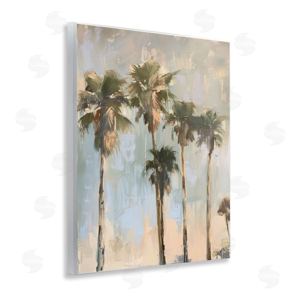 Painterly Palm Trees Wood Plaque Wall Art, Home Decor by Petal Prints Design