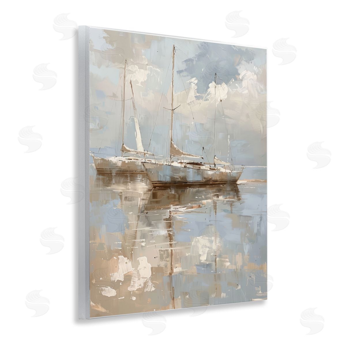 Race Day Sailboats Wood Plaque Wall Art, Home Decor by Petal Prints Design