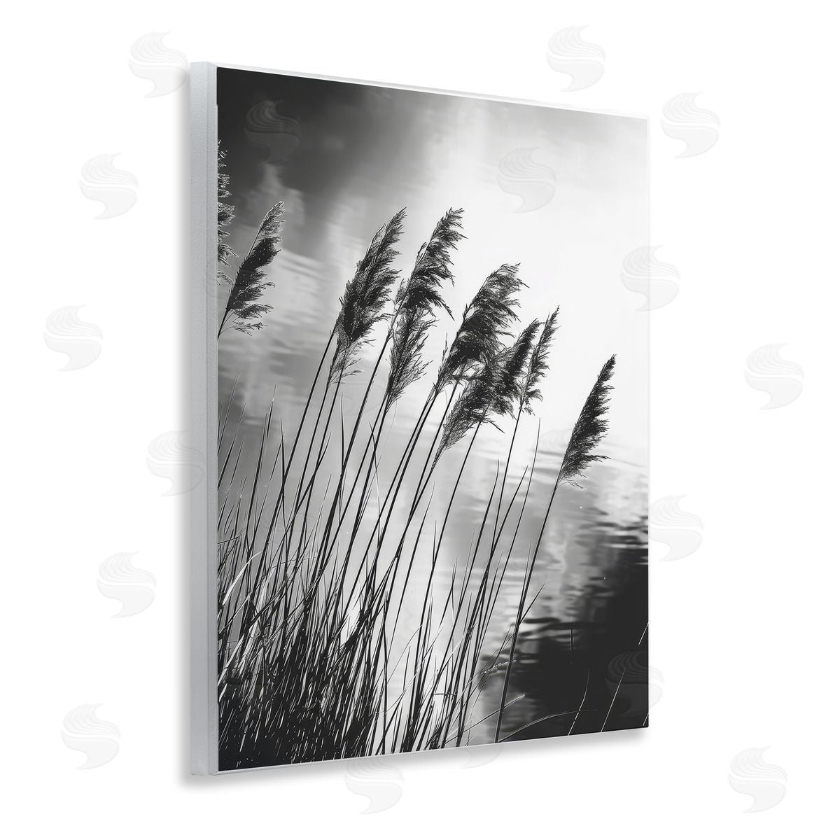 Stark Contrast Wheat Wood Plaque Wall Art, Home Decor by Petal Prints Design