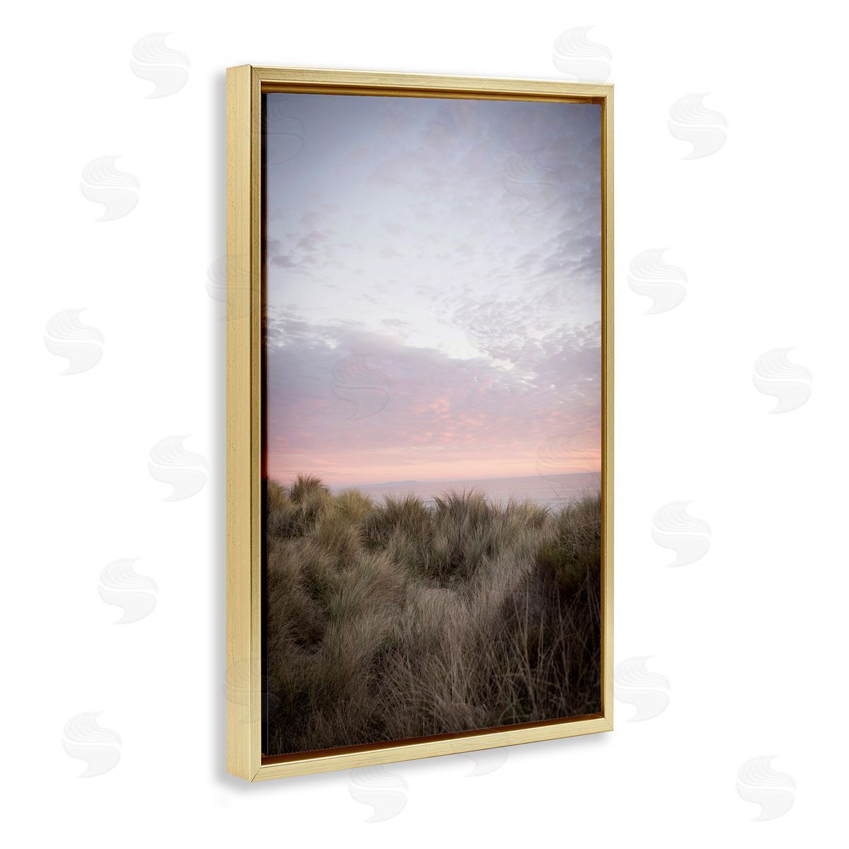 Ombre California Sunset Gold Floating Frame Canvas Wall Art, Home Decor by Crystal Lynn Collins