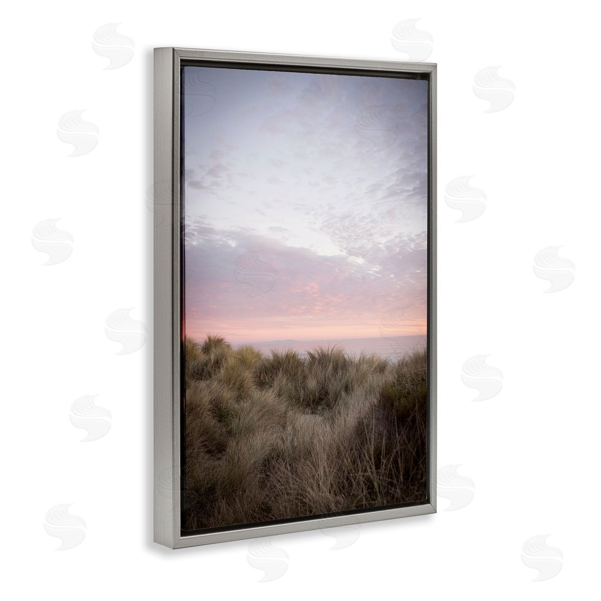 Ombre California Sunset Grey Floating Frame Canvas Wall Art, Home Decor by Crystal Lynn Collins