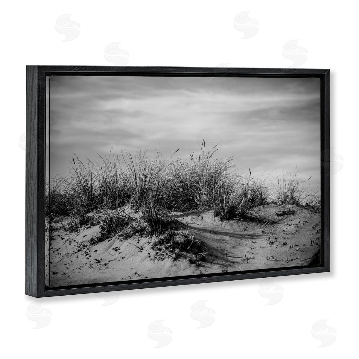 Point Reyes Beach Dunes Black Floating Frame Canvas Wall Art, Home Decor by Crystal Lynn Collins